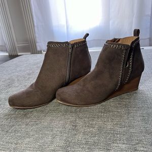 Blythe Whipstitch Wedge Bootie